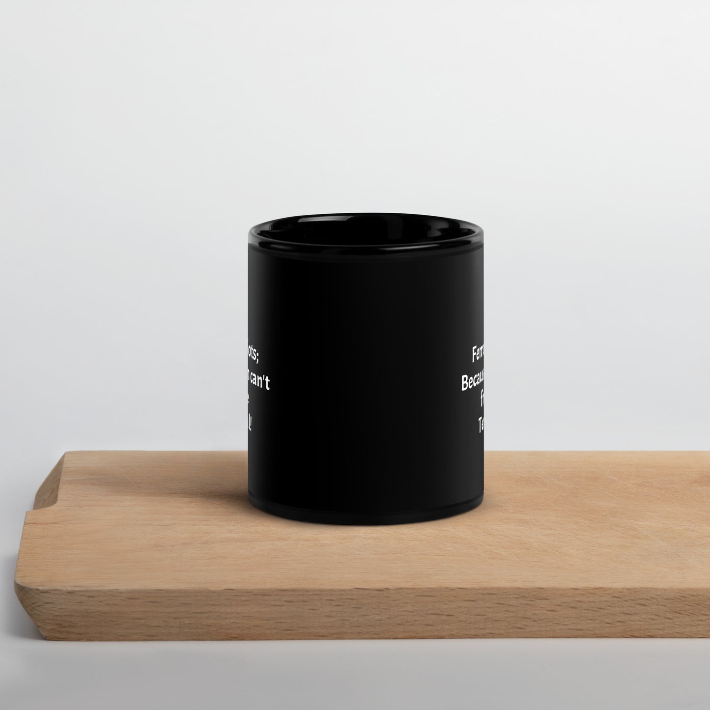 Funny Male Pilot Black Glossy Mug