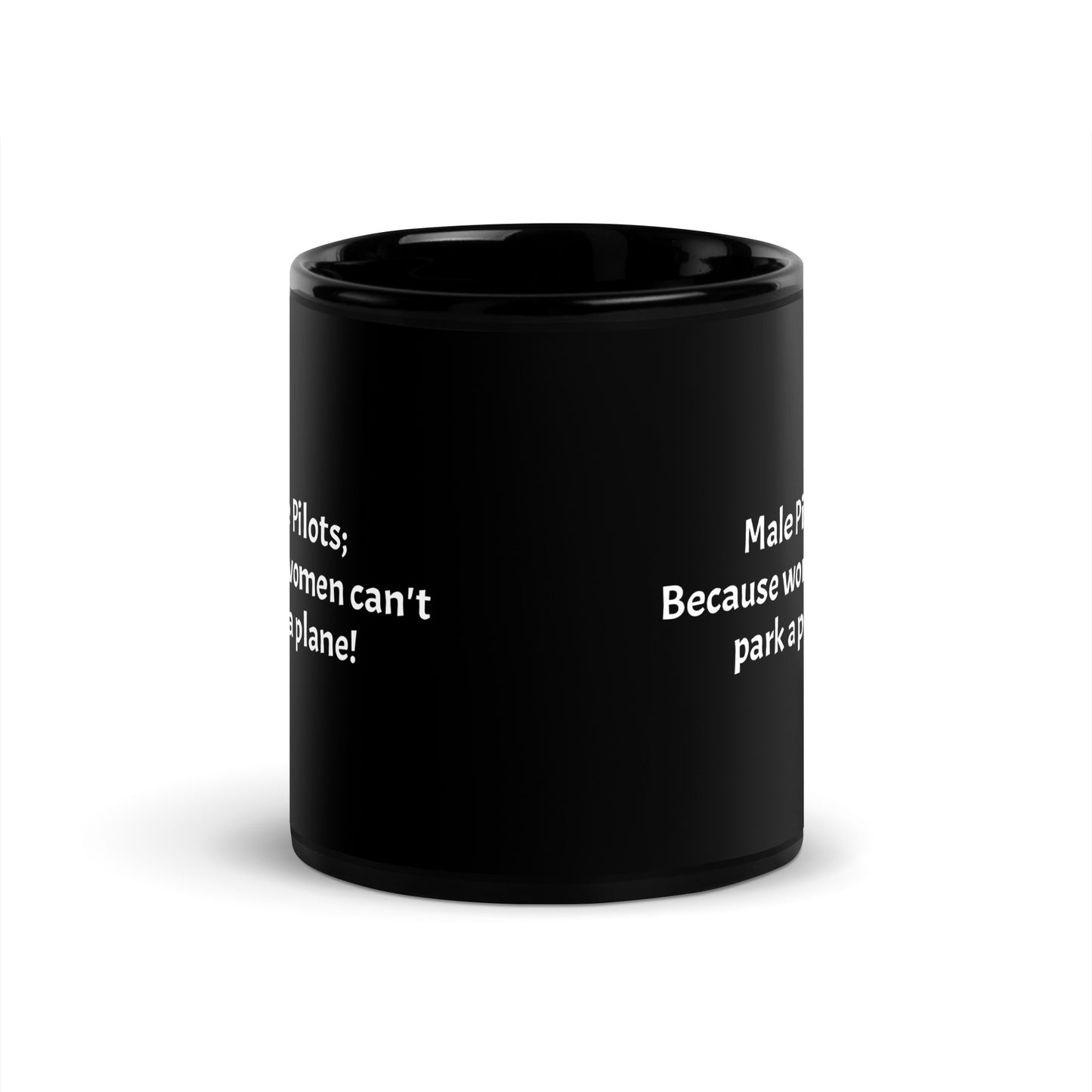 Funny Female Black Glossy Mug