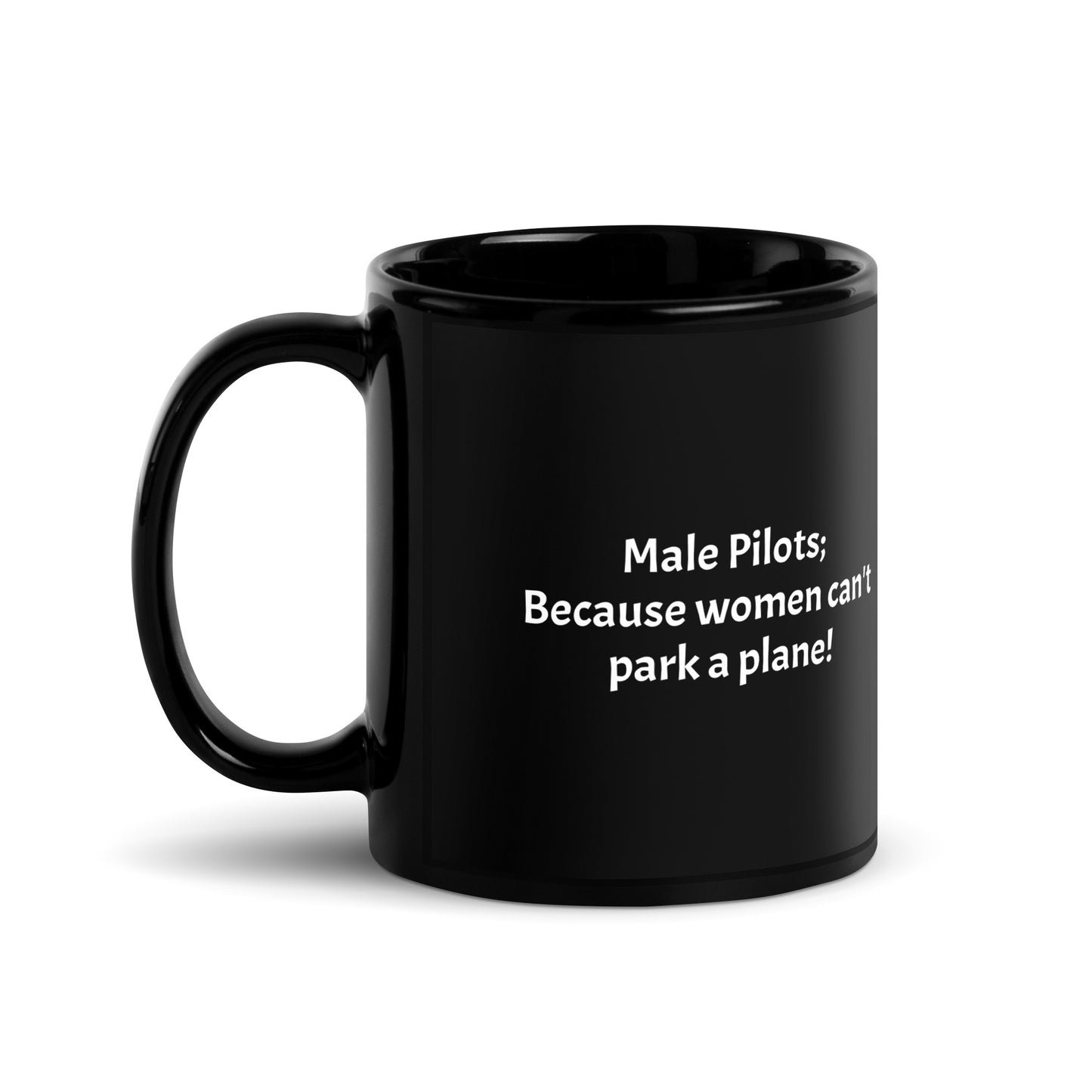 Funny Female Black Glossy Mug