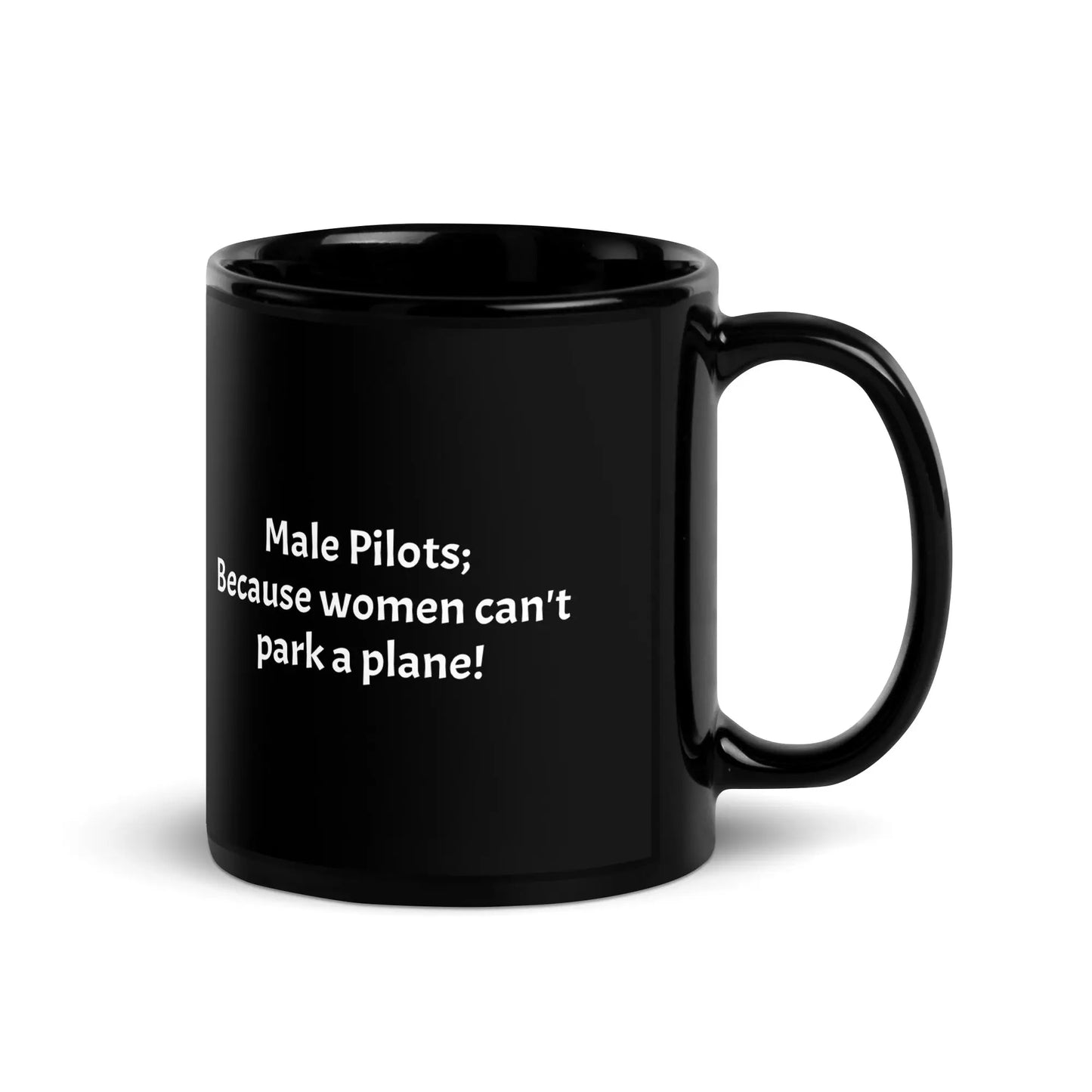 Funny Female Black Glossy Mug
