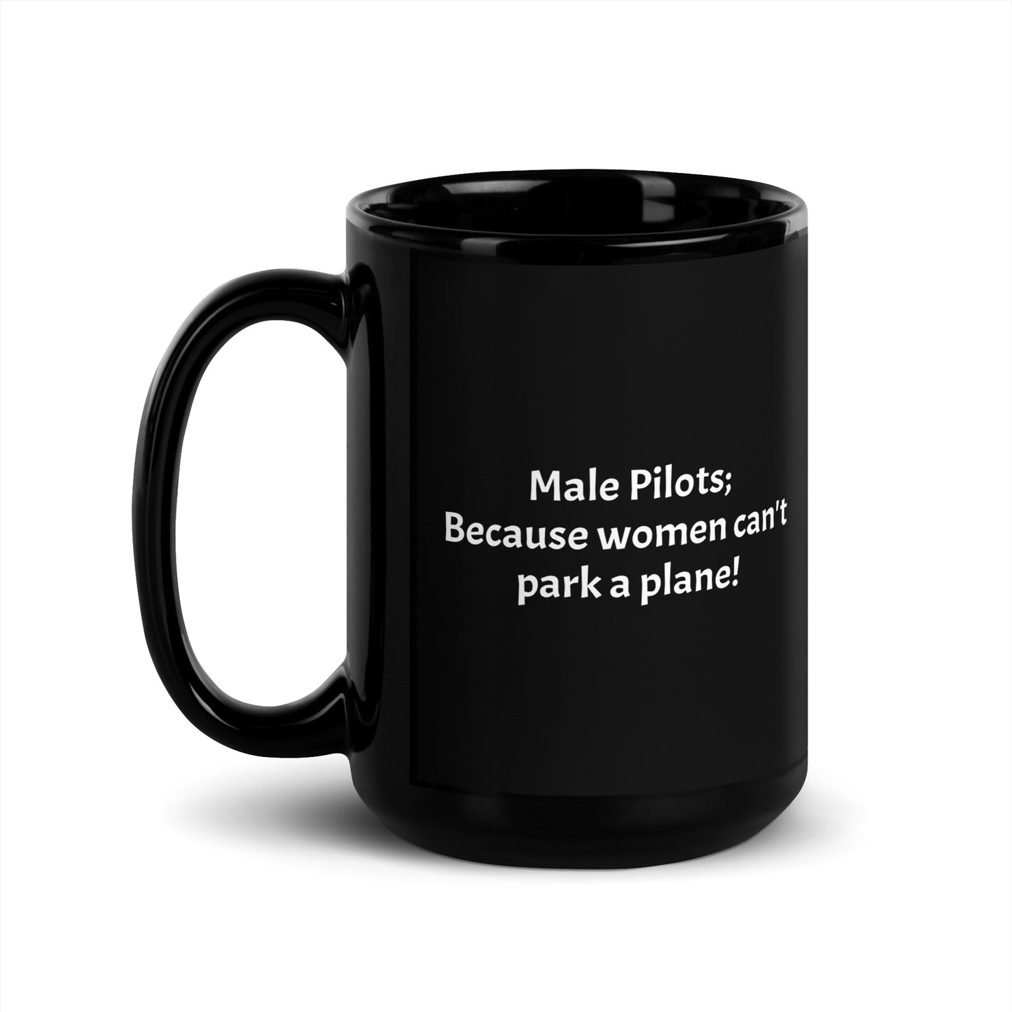 Funny Female Black Glossy Mug