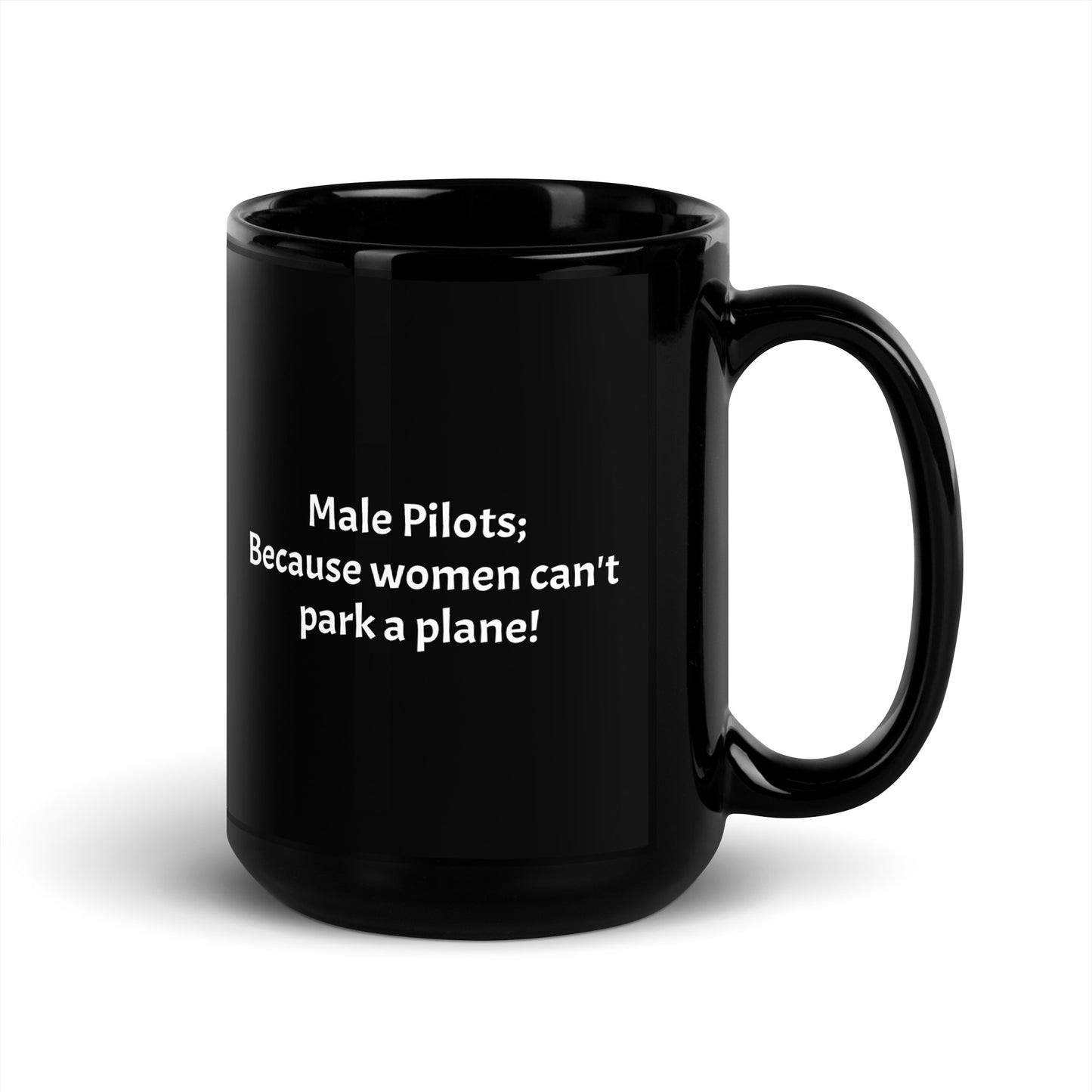 Funny Female Black Glossy Mug