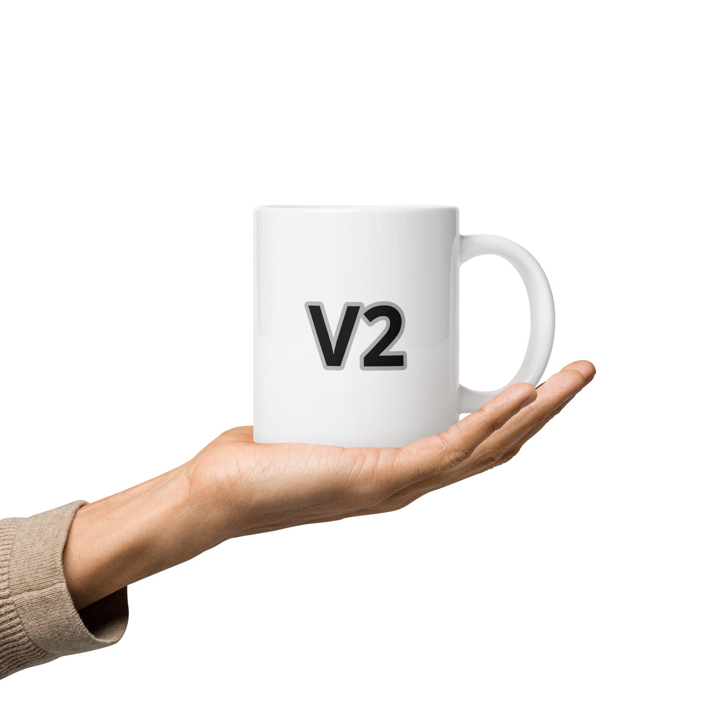 V2 Pilot White glossy mug
