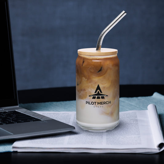 Cool Pilot Merch Branded Can-shaped glass
