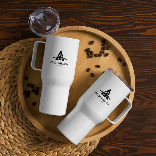 Pilot Merch Travel mug with a handle