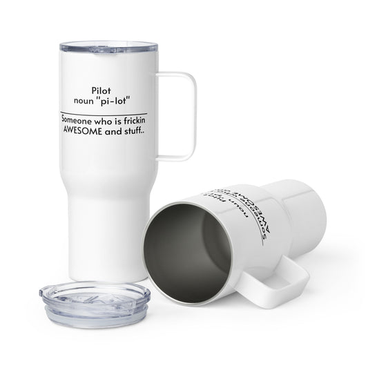 Pilot noun funny Travel mug with a handle