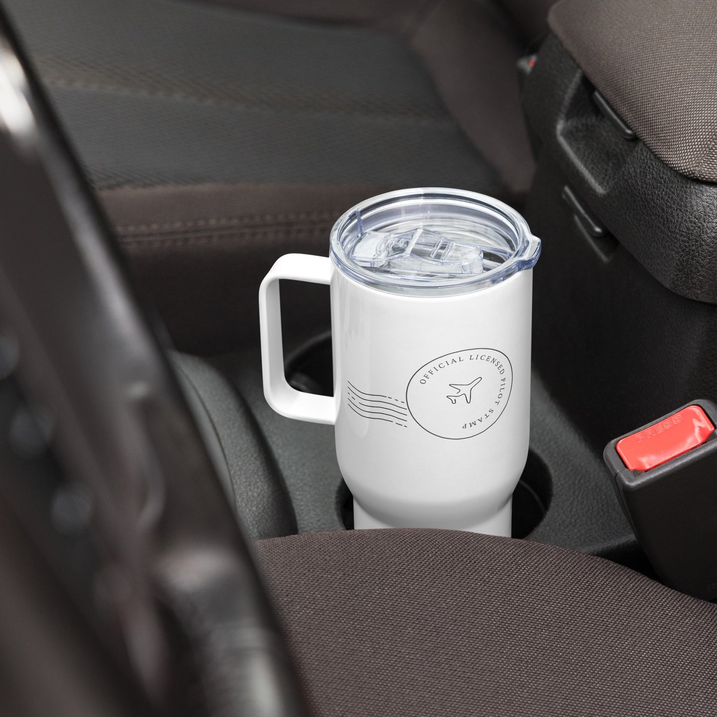 Pilot Stamped Travel mug with a handle