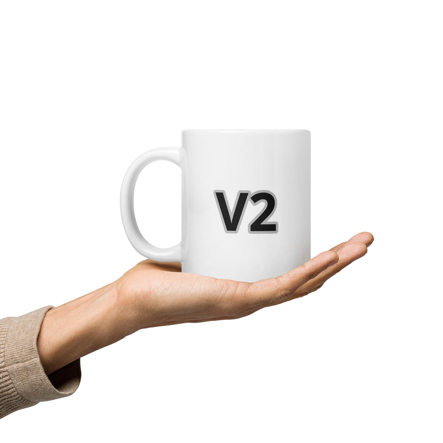V2 Pilot White glossy mug